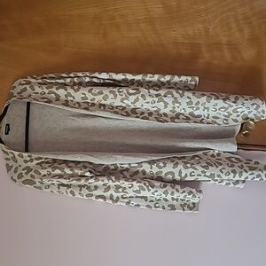 Mittoshop Cream and Tan Giraffe Print Long Cardigan